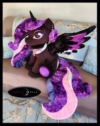 Size: 2232x2800 | Tagged: safe, artist:purplenebulastudios, oc, oc:purple nebula, alicorn, pony, chibi, female, irl, mare, photo, plushie, solo