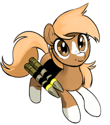 Size: 1082x1228 | Tagged: safe, artist:anonymous, earth pony, pony, g4, ammunition, cute, drawthread, female, mare, ponified, ponified horse, requested art, sergeant reckless, simple background, solo, white background