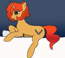 Size: 735x654 | Tagged: safe, artist:jalemons, oc, oc only, oc:spread eagle, pony, unicorn, female, horn, mare, solo, unicorn oc