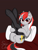 Size: 2880x3840 | Tagged: safe, artist:shutterglisten, oc, oc only, oc:shutter glisten, pony, unicorn, butt, clothes, dock, ear fluff, featureless crotch, female, fluffy, hoof fluff, horn, legs in air, lying down, mare, on back, plot, shoulder fluff, simple background, socks, solo, tail, thigh highs, tongue out, underhoof