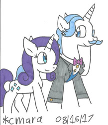 Size: 413x475 | Tagged: safe, artist:cmara, fancypants, rarity, pony, unicorn, female, horn, male, mare, ship:raripants, shipping, stallion, straight