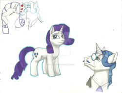 Size: 749x568 | Tagged: safe, artist:khwhitelion, fancypants, rarity, pony, unicorn, female, horn, male, mare, ship:raripants, shipping, stallion, straight