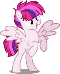 Size: 2585x3158 | Tagged: safe, artist:tkn297, oc, oc:pink gidgit, pegasus, pony, female, mare, rearing, simple background, solo, transparent background