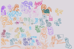 Size: 2824x1856 | Tagged: safe, artist:zoeyhorse, applejack, discord, fluttershy, maud pie, misty brightdawn, moondancer, pinkie pie, princess luna, rainbow dash, rarity, starlight glimmer, sunburst, sunset shimmer, tempest shadow, trixie, twilight sparkle, wallflower blush, zipp storm, oc, alicorn, draconequus, earth pony, ghoul, pegasus, pony, undead, unicorn, equestria girls, g4, g5, bipedal, black sclera, dialogue, electrical outlet, equestria girls ponified, female, filly, foal, fork, gray background, high res, hoof hold, horn, imminent electrocution, lesbian, male, mane six, mare, ponified, ship:startrix, shipping, simple background, sketch, sketch dump, stallion, thought bubble, twilight sparkle (alicorn)