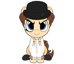 Size: 3089x2649 | Tagged: safe, artist:alicesponycorner, earth pony, pony, a clockwork orange, alex delarge, contest, contest entry, movie, movie character, not an oc, plushie, youtooz, youtooz mlp design competition