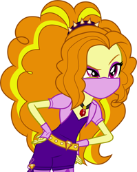 Size: 3001x3775 | Tagged: safe, artist:cloudy glow, editor:brokenadam, adagio dazzle, equestria girls, g4, my little pony equestria girls: rainbow rocks, clothes, coronavirus, covid-19, eyeshadow, eyeshadow edit, face mask, female, fingerless gloves, gem, gloves, high res, jewelry, makeup, mask, pendant, purple eyeshadow, simple background, siren gem, smiling, solo, vector, white background