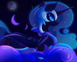 Size: 2500x2000 | Tagged: safe, artist:dankpegasista, derpibooru exclusive, nightmare moon, alicorn, pony, mlp fim's fourteenth anniversary, g4, antagonist, bat eyes, blue eyes, bow, butt, clothes, cloud, colored, colored lineart, cropped, dock (tail), ears up, ethereal mane, feathered wings, female, folded wings, galaxy mane, glowing, glowing mane, gradient mane, heart, heart eyes, helmet, high res, highlights, horn, in the distance, large wings, long eyelashes, long horn, long mane, looking at you, looking back, looking back at you, lying down, mare, moon, night, no mouth, outdoors, plot, png, prone, scarf, shading, socks, soft shading, solo, sparkles, sparkly mane, stars, villainess, wingding eyes, wings