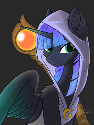 Size: 2880x3840 | Tagged: safe, artist:shutterglisten, gameloft, princess luna, alicorn, g4, nightmare night, simple background