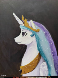 Size: 4284x5712 | Tagged: safe, artist:ruirik, princess celestia, alicorn, pony, g4, solo, traditional art