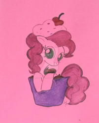 Size: 801x998 | Tagged: safe, artist:bunnylover1993, pinkie pie, earth pony, g4, cupcake, female, food