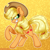 Size: 2000x2000 | Tagged: safe, artist:ladylullabystar, applejack, earth pony, pony, g4, raised hoof, solo, sparkles, sparkly background, sparkly eyes, sparkly mane, sparkly tail, tail, wingding eyes