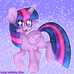 Size: 1968x1980 | Tagged: safe, artist:ladylullabystar, twilight sparkle, alicorn, pony, g4, solo, starry eyes, twilight sparkle (alicorn), wingding eyes