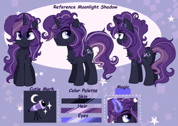 Size: 3159x2233 | Tagged: safe, artist:2pandita, oc, oc:moonlight shadow, alicorn, pony, male, reference sheet, solo, stallion