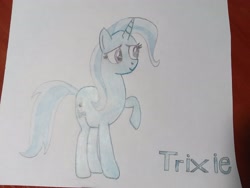 Size: 3264x2448 | Tagged: safe, artist:serega2009, derpibooru exclusive, trixie, pony, unicorn, g4, female, horn, mare, painting, solo, traditional art