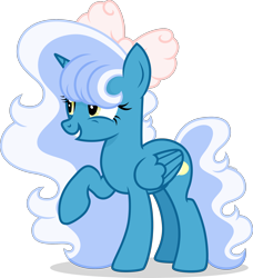 Size: 2160x2373 | Tagged: safe, artist:cirillaq, oc, oc only, oc:fleurbelle, pegasus, pony, bow, female, hair bow, mare, simple background, solo, transparent background, vector