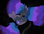 Size: 4678x3637 | Tagged: safe, artist:al solae, oc, oc only, unicorn, female, horn, mare, sleeping, space, space pony, starfield, stars, unicorn oc