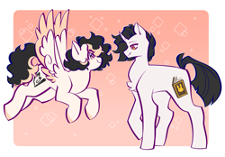 Size: 7813x5437 | Tagged: safe, artist:pewiowl, oc, oc only, pony, art, chest fluff, digital art, passepartout, spread wings, wings