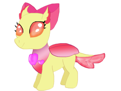 Size: 1280x961 | Tagged: safe, artist:liepardmon555, apple bloom, changedling, changeling, g4, adorabloom, apple bloom's bow, bloomling, bow, changedlingified, changelingified, cute, female, hair bow, simple background, solo, species swap, transparent background, vector