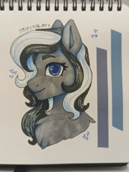 Size: 961x1280 | Tagged: safe, artist:jjsh, oc, oc only, pony, cute, cute face, female, fluffy, heart, looking at you, mare, marker drawing, smiling, smiling at you, solo, traditional art