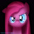 Size: 894x894 | Tagged: safe, artist:sylhyanadoll, pinkie pie, earth pony, pony, black background, deviantart watermark, obtrusive watermark, pinkamena diane pie, simple background, solo, watermark