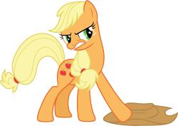 Size: 4226x3000 | Tagged: safe, artist:cloudy glow, applejack, earth pony, pony, g4, my little pony: friendship is magic, too many pinkie pies, female, mare, simple background, solo, transparent background, vector