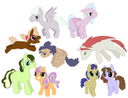 Size: 792x612 | Tagged: safe, artist:huntclaw, oc, oc only, earth pony, pegasus, pony, unicorn, horn, simple background, white background