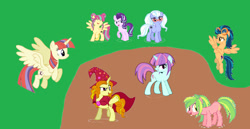 Size: 1024x527 | Tagged: safe, artist:23we, indigo zap, lemon zest, moondancer, sour sweet, starlight glimmer, sugarcoat, sunny flare, alicorn, earth pony, pegasus, pony, unicorn, g4, alicornified, cape, clothes, equestria girls ponified, hat, horn, magician outfit, ponified, race swap, unicorn adagio dazzle, wizard hat