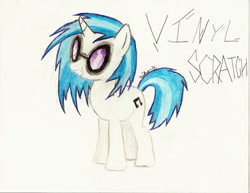 Size: 1018x785 | Tagged: safe, artist:dakillervamp, dj pon-3, vinyl scratch, pony, unicorn, g4, horn, solo