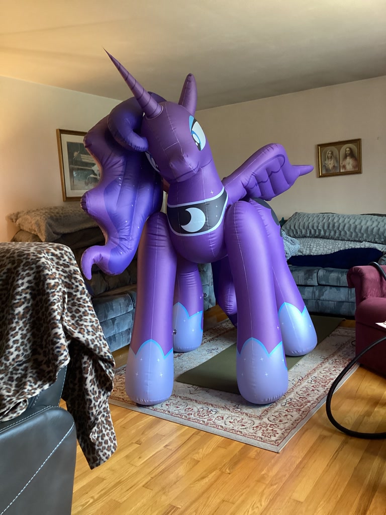 #3482774 - safe, artist:tbolt, princess luna, alicorn, inflatable pony ...
