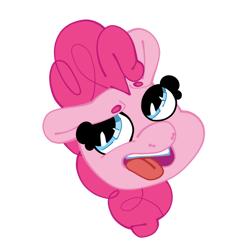 Size: 828x828 | Tagged: safe, artist:chikinnooget, pinkie pie, earth pony, pony, g4, female, mare, simple background, solo, sticker, transparent background