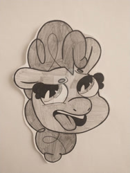 Size: 774x1032 | Tagged: safe, artist:chikinnooget, pinkie pie, g4, female, sketch, solo