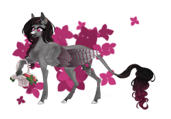 Size: 5624x3920 | Tagged: safe, artist:paliona, oc, oc:shade peony, pegasus, pony, absurd resolution, basket, female, mare, solo