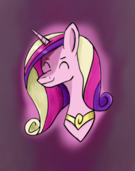 Size: 1419x1801 | Tagged: safe, artist:waspking, princess cadance, pony, g4, abstract background, female, smiling, solo