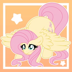 Size: 3500x3500 | Tagged: safe, artist:sweet cream, fluttershy, pegasus, pony, g4, blushing, cute, female, mare, shyabetes, solo, wings