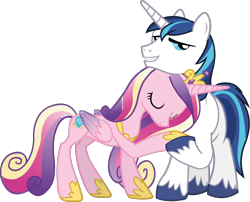 Size: 1951x1575 | Tagged: safe, princess cadance, shining armor, alicorn, pony, unicorn, g4, official, .svg available, 2016 character collage, concave belly, duo, female, horn, male, mare, physique difference, ship:shiningcadance, shipping, simple background, slender, stallion, straight, svg, thin, transparent background, unshorn fetlocks, vector