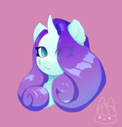 Size: 3840x4000 | Tagged: safe, artist:luanbang, rarity, pony, unicorn, g4, bust, chest fluff, female, horn, looking at you, mare, solo