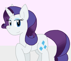 Size: 909x783 | Tagged: safe, artist:cmara, rarity, pony, unicorn, g4, female, horn, raised hoof, solo