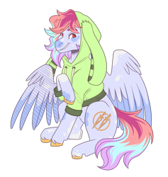 Size: 1800x1900 | Tagged: safe, artist:monnarcha, oc, oc only, pegasus, pony, clothes, hoodie, male, simple background, solo, stallion, transparent background