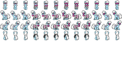 Size: 384x256 | Tagged: safe, artist:zeka10000, photo finish, earth pony, g4, clothes, digital art, dress, female, glasses, picture for breezies, pixel art, rpg, rpg maker, rpg maker vx ace, simple background, sprite, sprite sheet, transparent background, vx ace