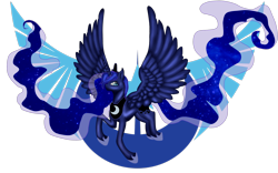 Size: 1920x1200 | Tagged: safe, artist:chanpony98, princess luna, alicorn, pony, g4, 2015, female, lunar republic, mare, old art, simple background, solo, transparent background