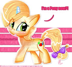 Size: 656x612 | Tagged: safe, artist:jujubacandy, oc, oc only, pony, unicorn, horn, solo