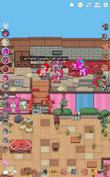 Size: 800x1280 | Tagged: safe, artist:shinmegamitenseishy, pinkie pie, pony, pony town, g4, dialogue, painis cupcake, palindrome get, pinkamena diane pie, pinkis cupcake, team fortress 2