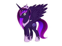 Size: 2732x2048 | Tagged: safe, artist:lunamidnight1998, oc, oc only, oc:prince altair, alicorn, pony, g4, crown, digital art, handsome, jewelry, male, regalia, smiling, solo, stallion, unshorn fetlocks