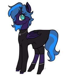 Size: 5000x5500 | Tagged: safe, artist:katyusha, oc, oc only, oc:midnight litany, bat pony, pony, bat pony oc, clothes, dress, female, mare, simple background, solo, white background