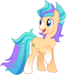 Size: 7267x8224 | Tagged: safe, artist:shootingstarsentry, edit, vector edit, hitch trailblazer, earth pony, pony, g4, g5, absurd resolution, alternate hairstyle, base used, g5 to g4, generation leap, long tail, male, multicolored hair, simple background, solo, stallion, tail, transparent background, vector