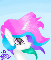 Size: 600x708 | Tagged: source needed, safe, artist:starryskypony, princess celestia, alicorn, pony, g4, alternate hairstyle, female, mare, solo