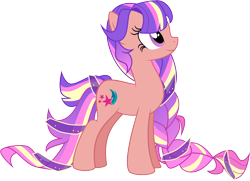 Size: 10322x7484 | Tagged: safe, artist:shootingstarsentry, sunny starscout, earth pony, pony, g4, g5, absurd resolution, alternate design, female, g5 to g4, generation leap, long mane, long tail, mare, simple background, solo, tail, transparent background, vector