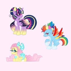 Size: 1013x1013 | Tagged: safe, artist:tragedy-kaz, fluttershy, rainbow dash, twilight sparkle, alicorn, pegasus, pony, g4, solo, twilight sparkle (alicorn)