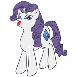 Size: 894x894 | Tagged: safe, artist:ellerypony, rarity, pony, unicorn, g4, horn, solo