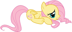 Size: 1335x598 | Tagged: safe, artist:landboom, fluttershy, pegasus, pony, g4, female, mare, simple background, solo, transparent background, vector